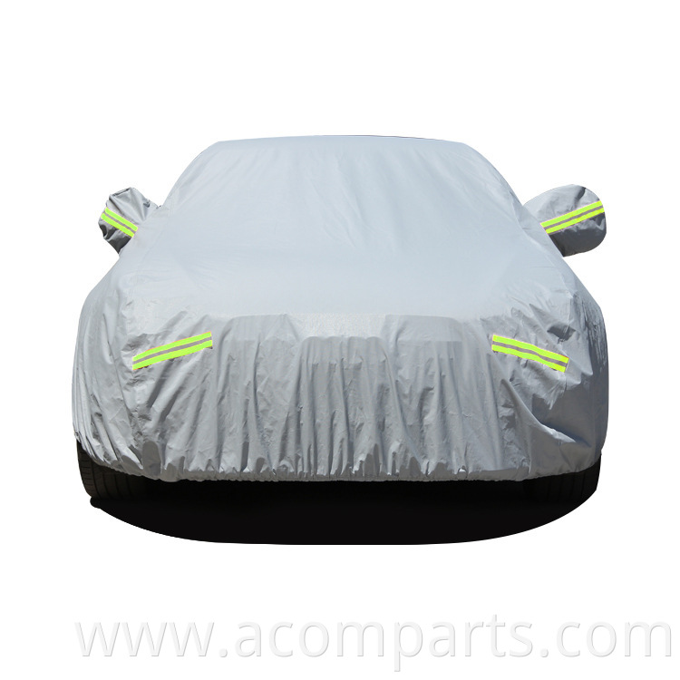 Perfect fit universal customized models dust proof anti rain tarpaulin car cover with zipper